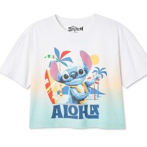 💥5/20$ Disney Stitch Aloha Kids T-Shirt - White and Blue